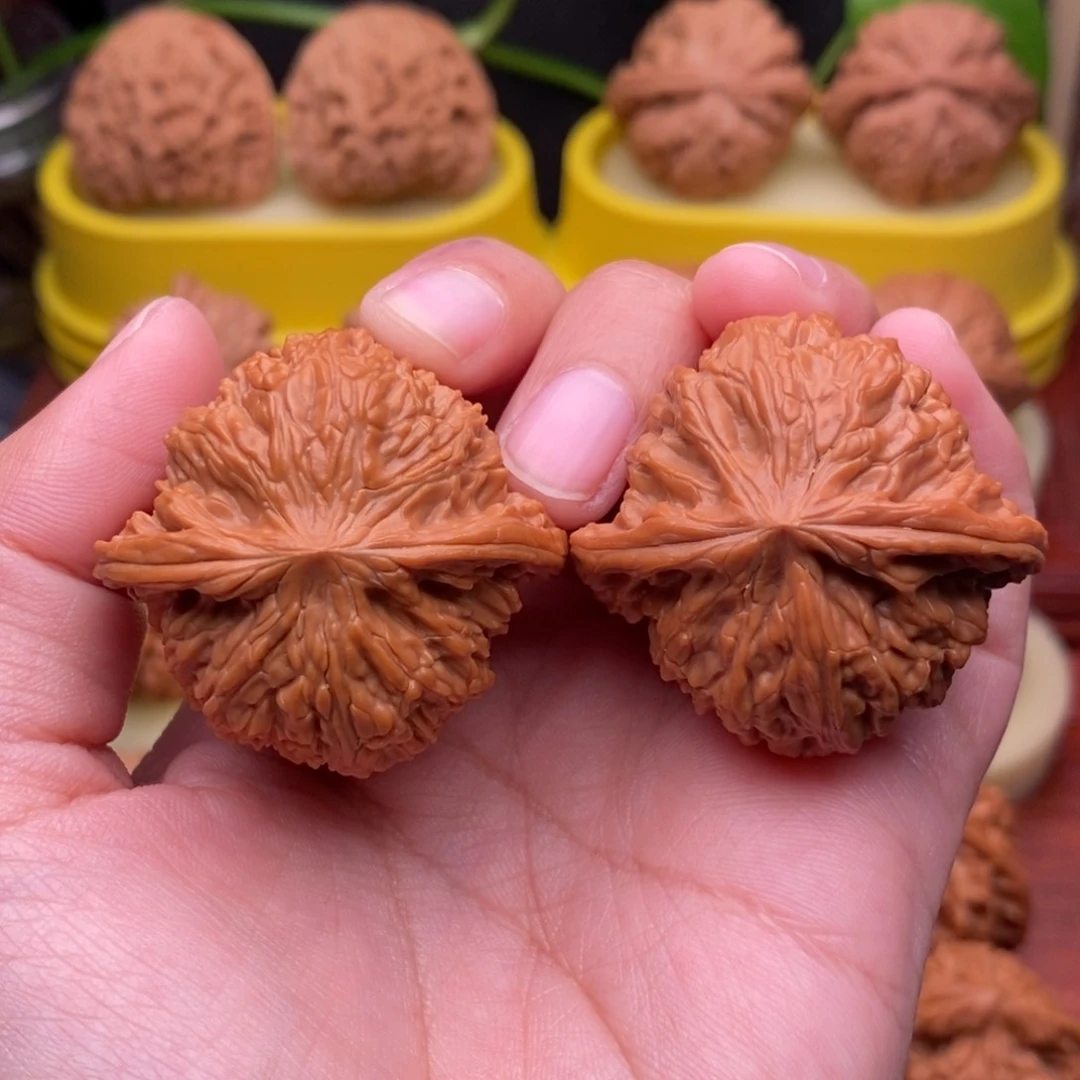 把件文玩核桃39“野生”红皮正磨