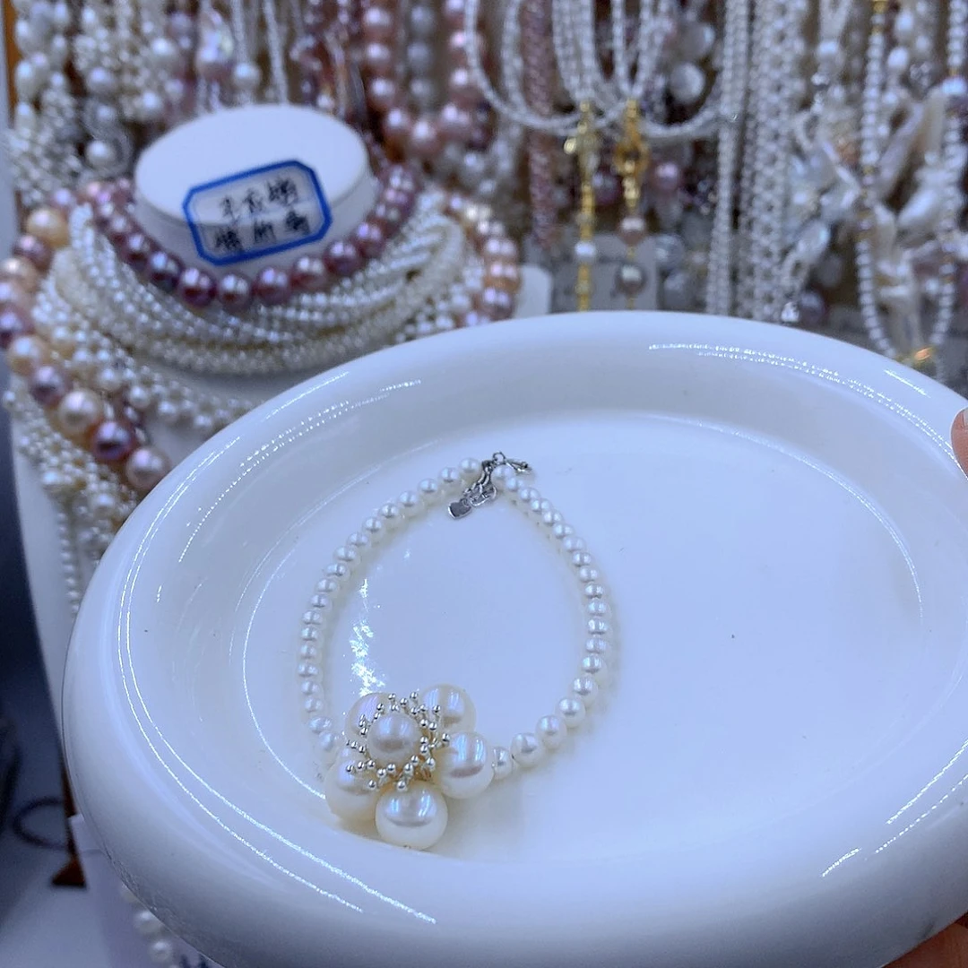 颈饰合金淡水珍珠