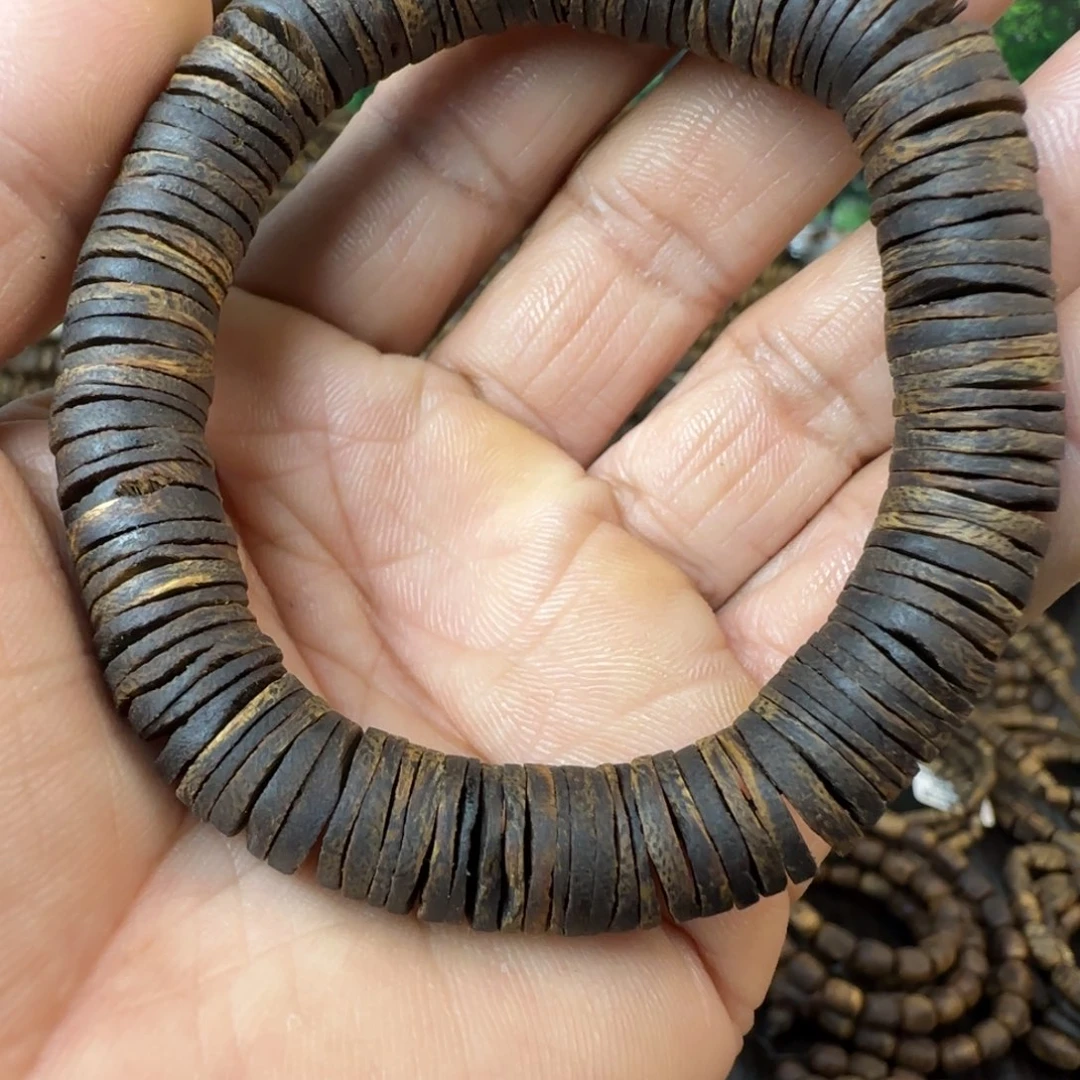 手串沉香大*嘿沉水片珠单圈发一