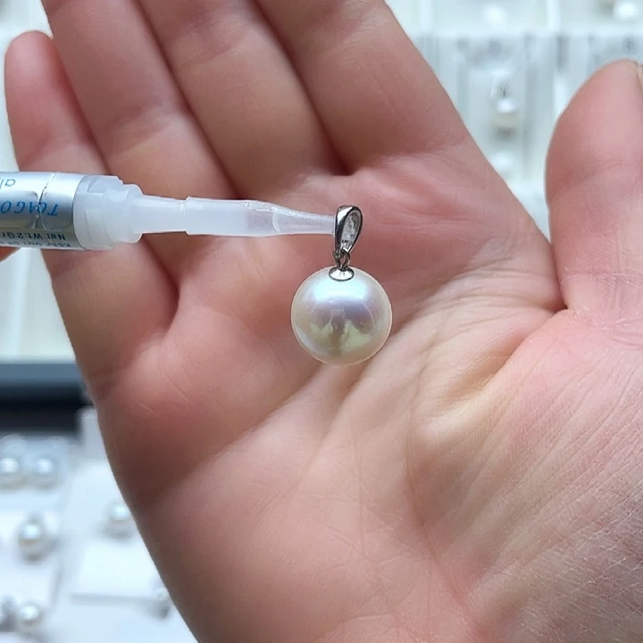 淡水珍珠吊坠(不含链)银S925镶嵌