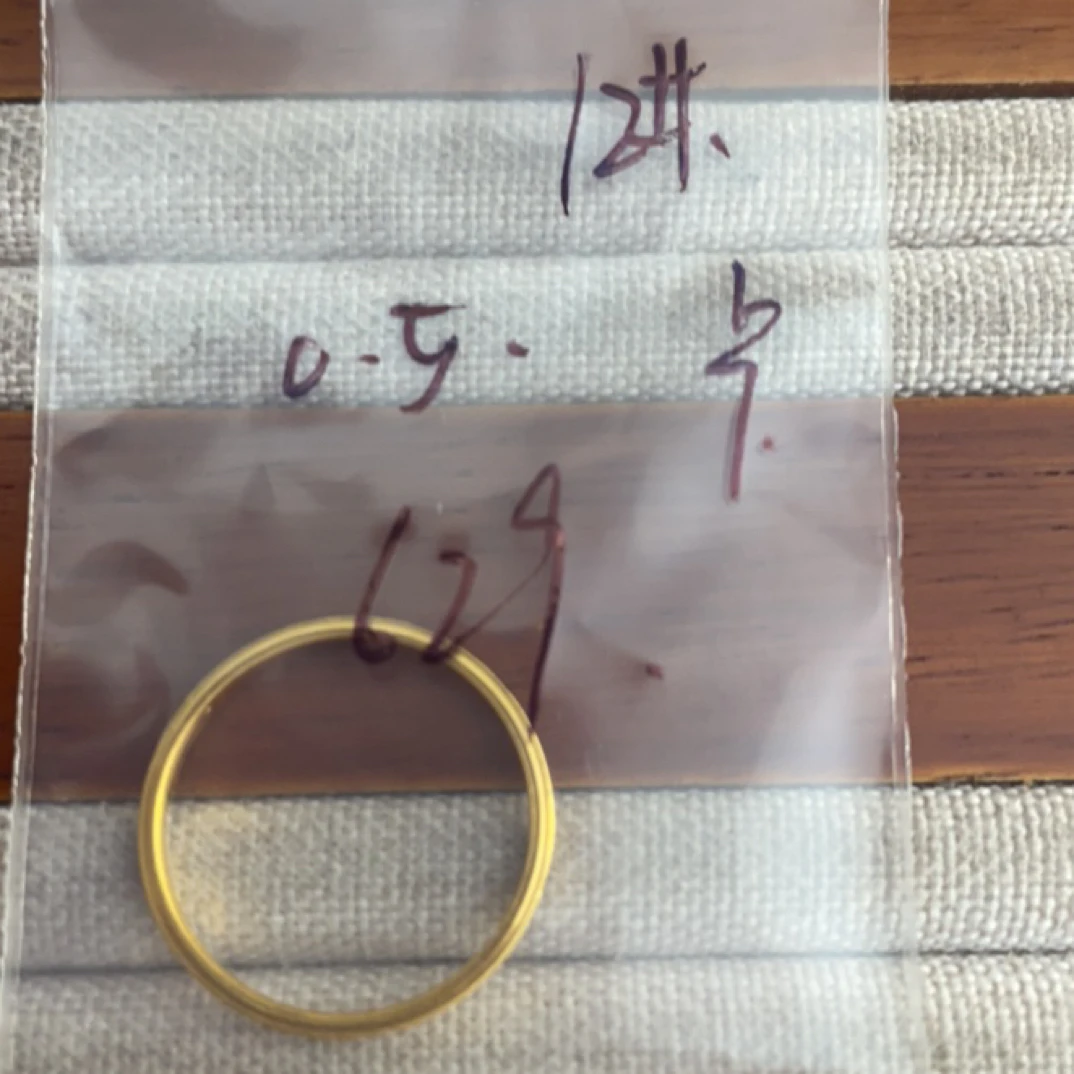 A2克重0.5 12号 米卡戒指 足金999