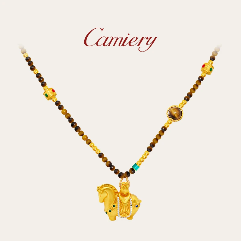 CAMIERY/卡美瑞 新中式时尚轻奢马到成功项链NS