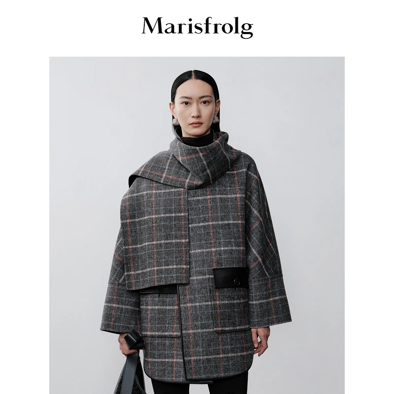 【婷婷专属】Marisfrolg玛丝菲尔经典格子中长款大衣