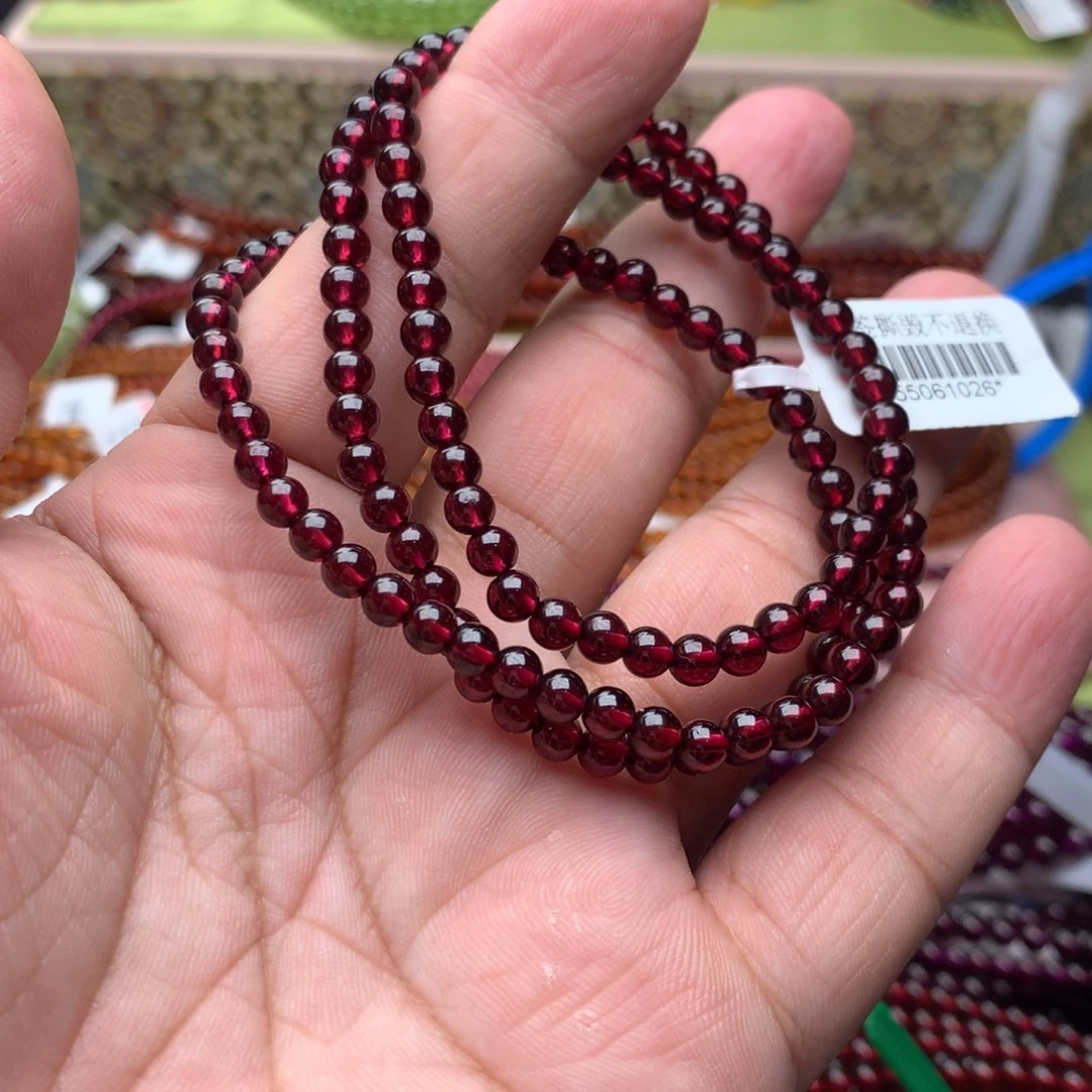 未镶嵌石榴石手串4.5