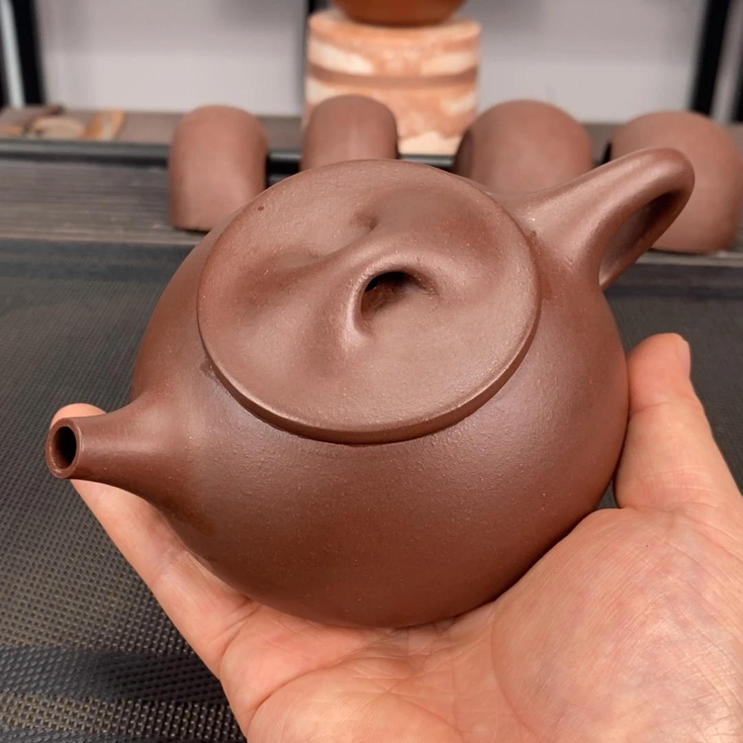 茶壶紫砂紫泥石瓢容量250毫升