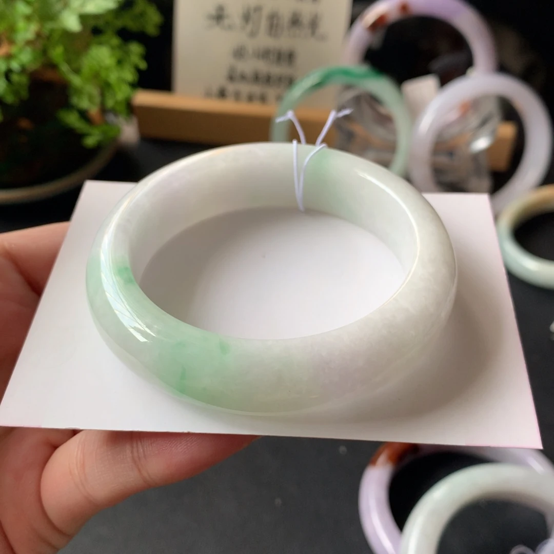 翡翠未镶嵌手镯1号53.3-14.5-9超级强推