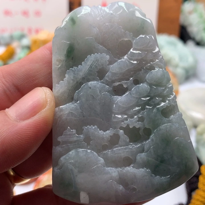 颈饰未镶嵌翡翠保真天然a过翡翠