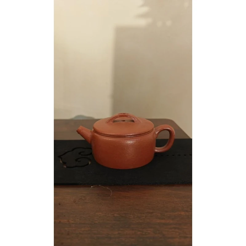 《红降坡粗砂汉瓦》170cc手工紫砂壶-wm