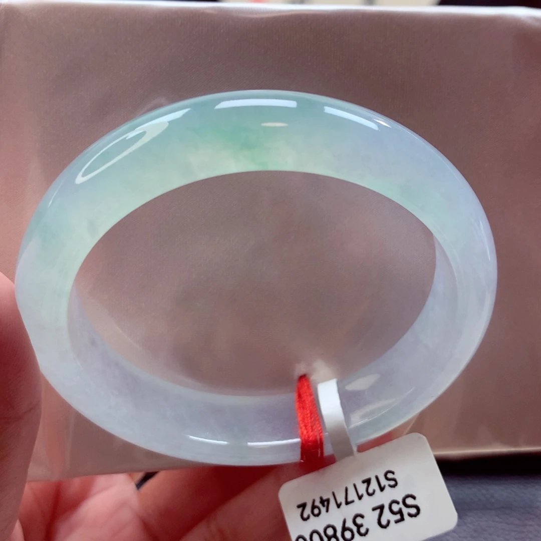 未镶嵌手镯翡翠52贵妃冰透飘色 小圈捡漏（30号）