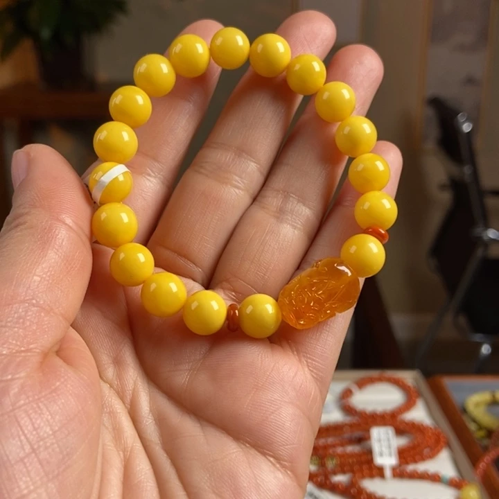 琥珀手链未镶嵌蜜蜡手串9+