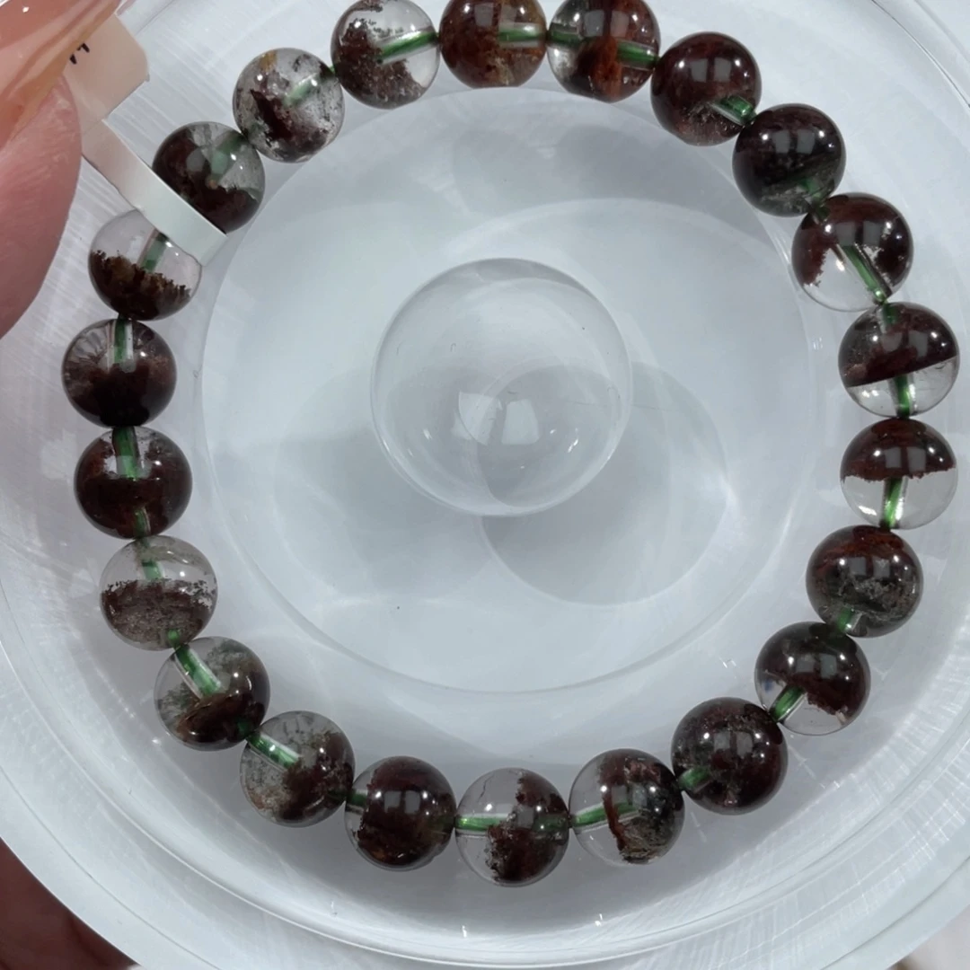 水晶未镶嵌手串020红幽灵8m+