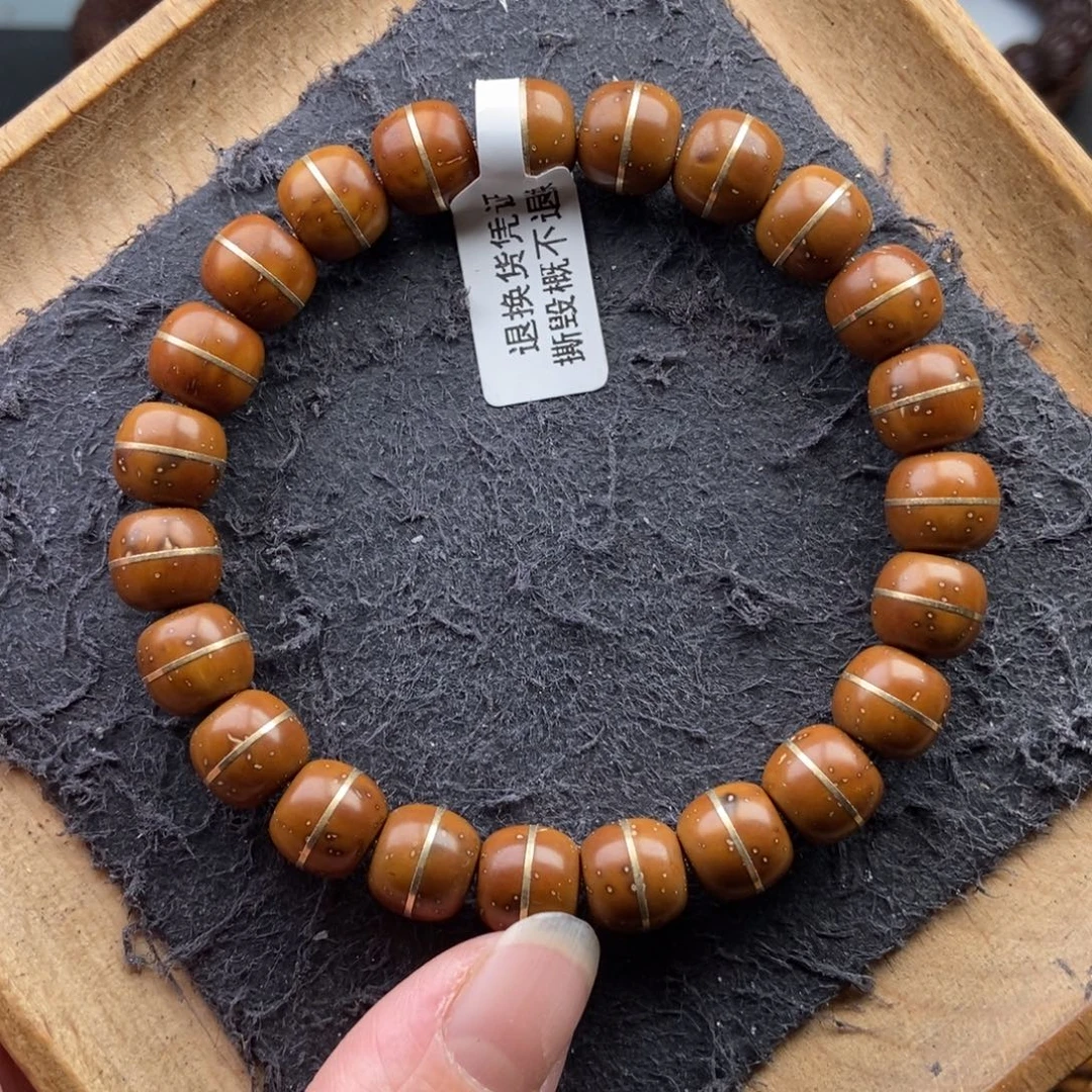紫金鼠手串10mm纯肉黄金甲