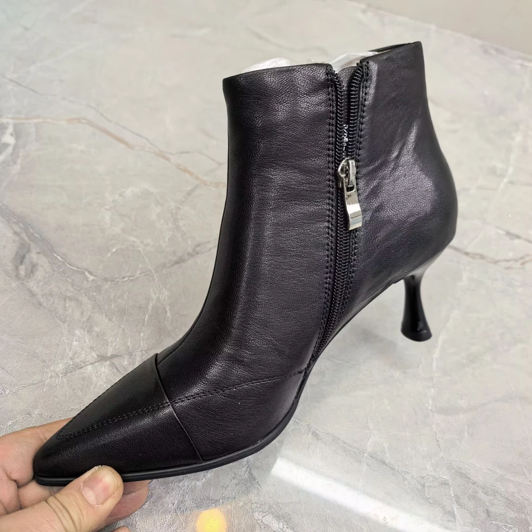 粗跟女靴(羊皮)52694-2578