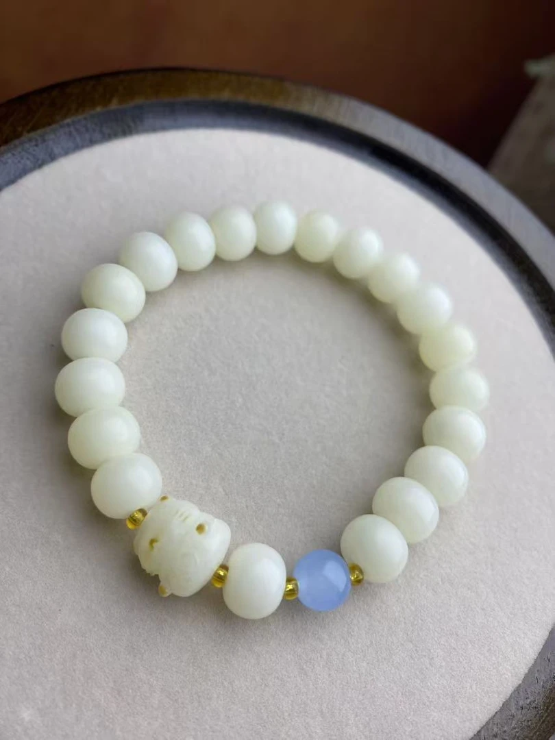 非金属木质手链 白玉菩提天然手串