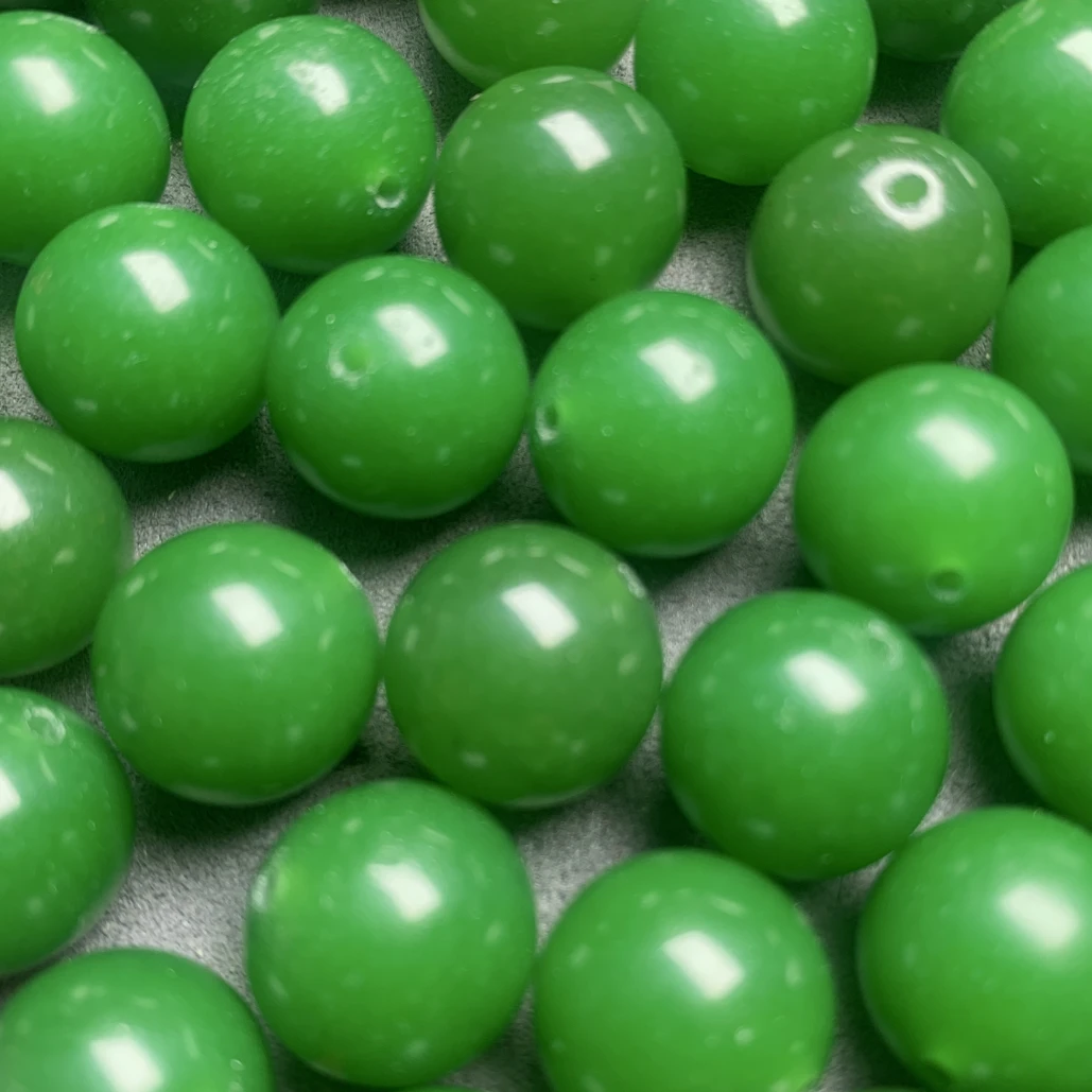 时尚百搭新碧绿色菠菜绿色DIY珠串弹力绳串