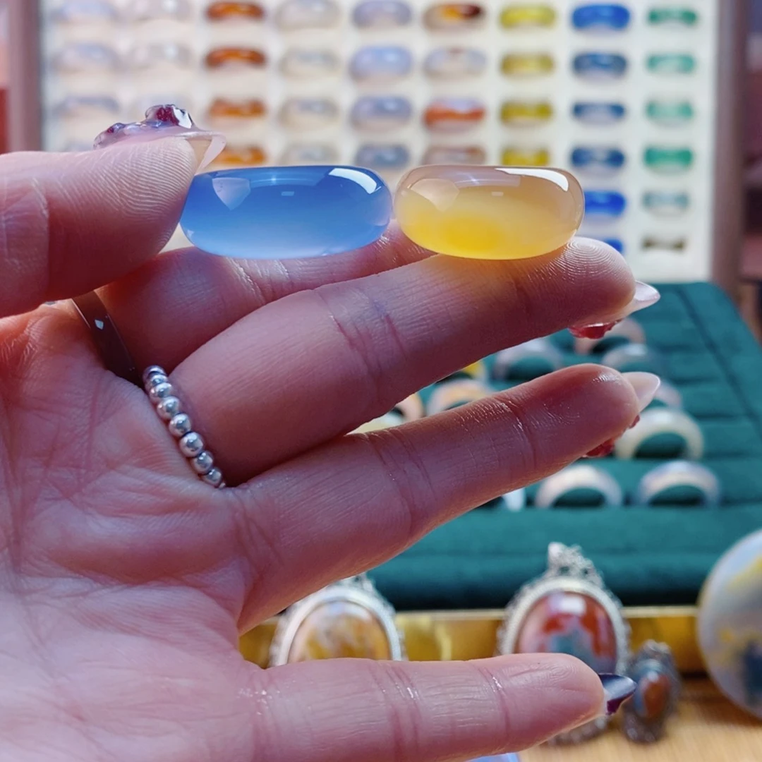 玛瑙/玉髓戒指未镶嵌?****卓