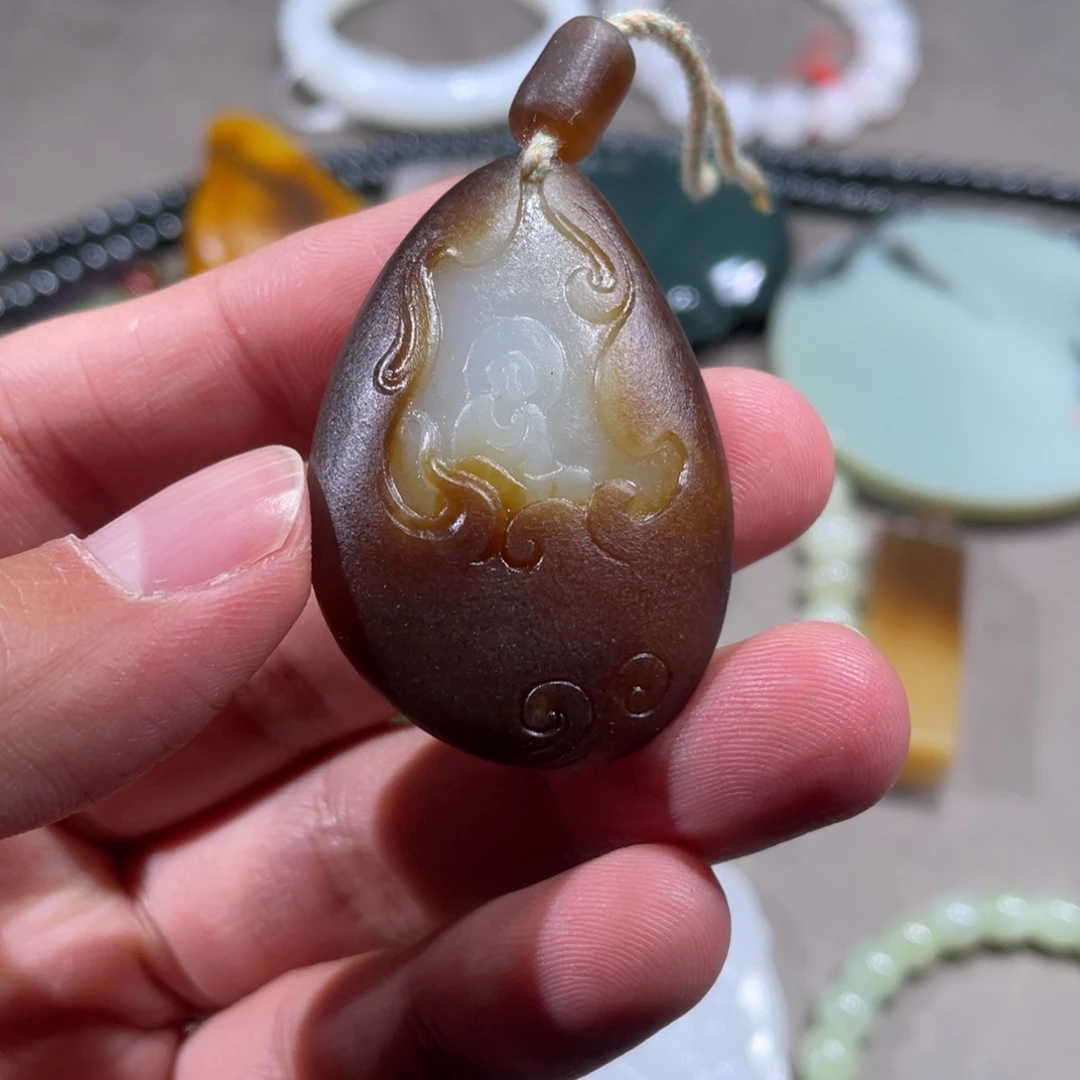 和田玉未镶嵌挂件