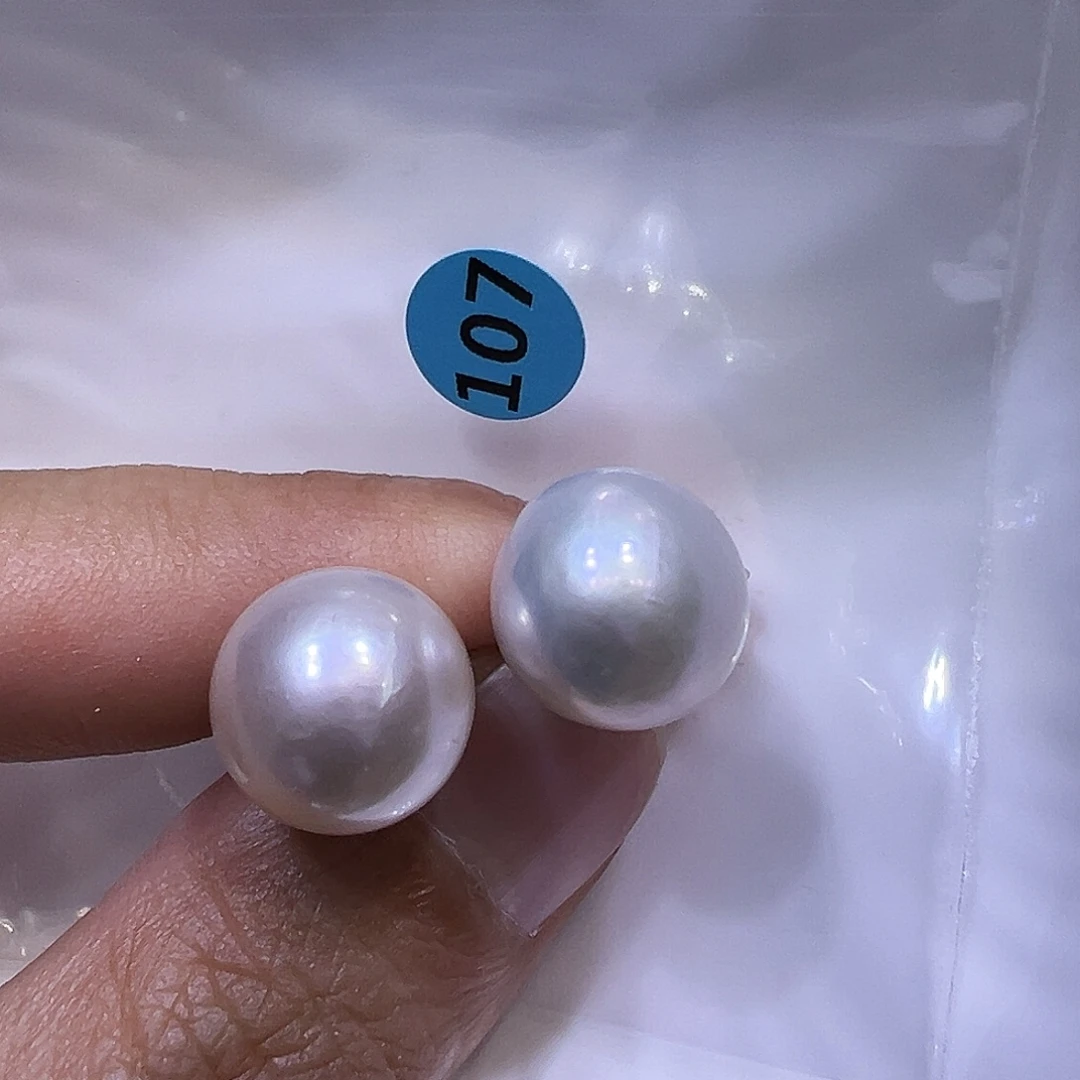 淡水珍珠耳饰银S925镶嵌