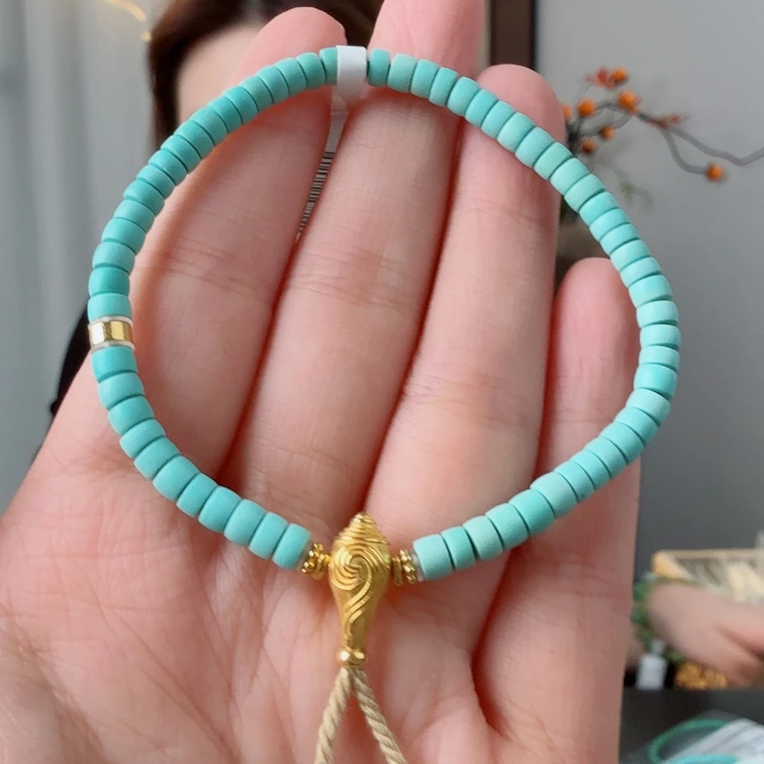 绿松石18K金镶嵌珠宝奇石