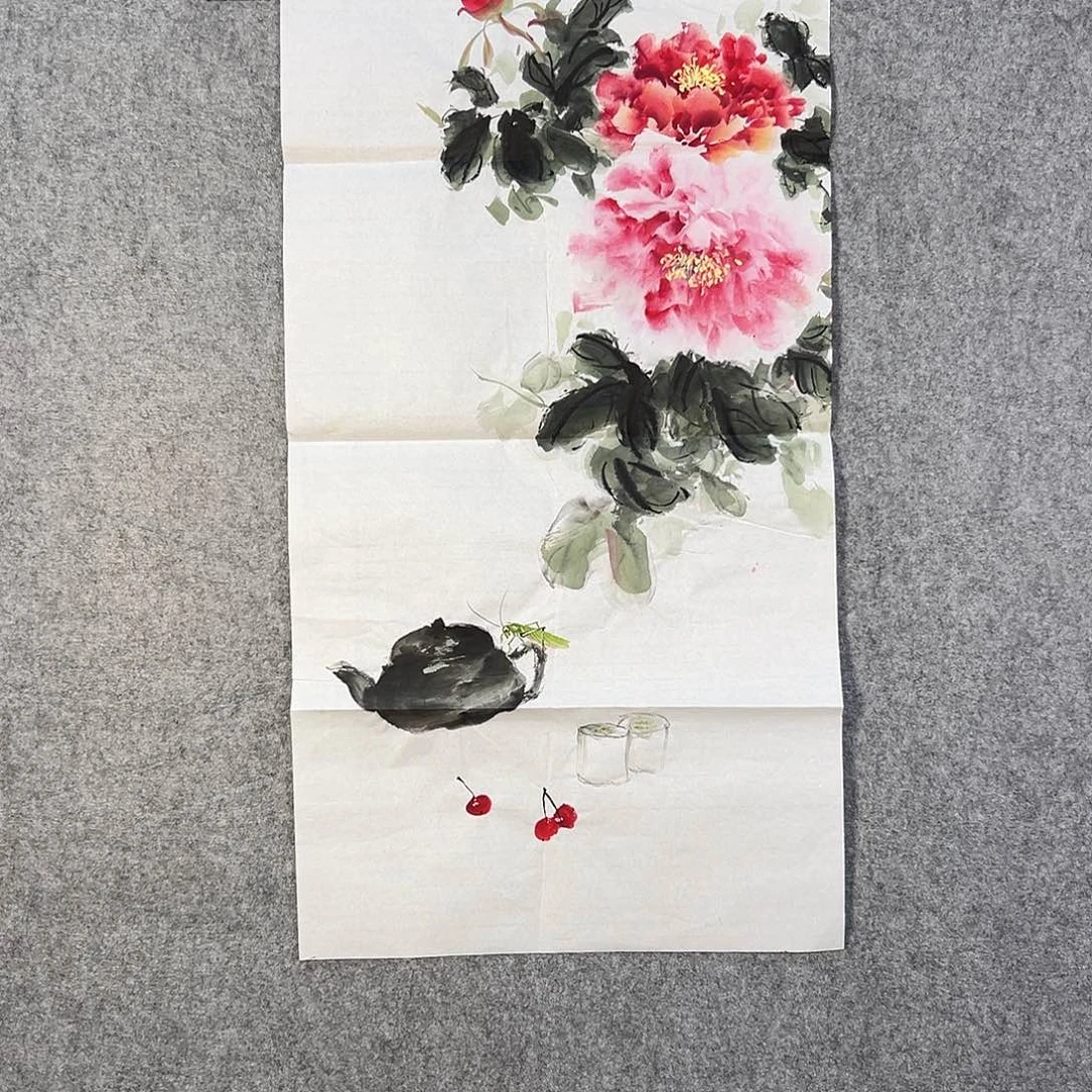 国画249 花鸟在此处飞翔也不太