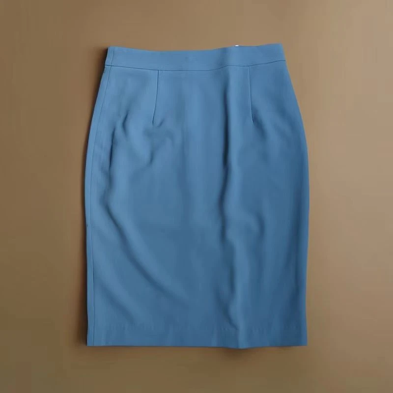 0076半裙蓝色X型H型短裙包臀裙半身裙裙子工作百搭气质通勤