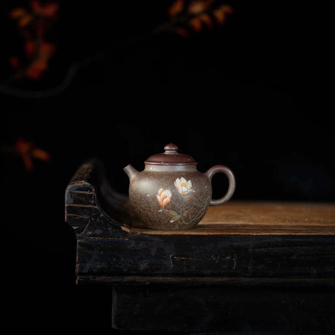 【玉呈窑】巨轮 周华强制 青段柴烧 130cc 家用紫砂壶