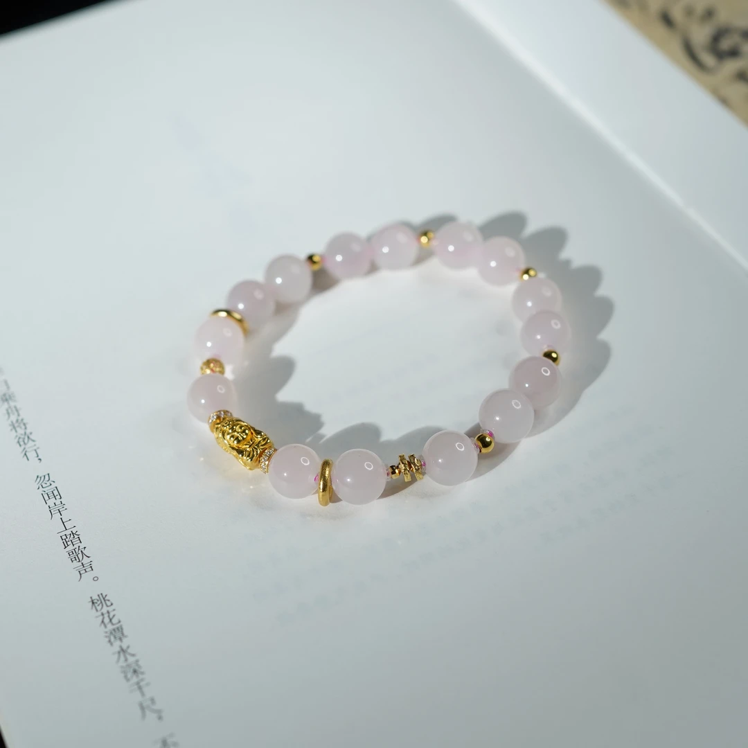 【长诀】和田玉*手串*18k金镶嵌