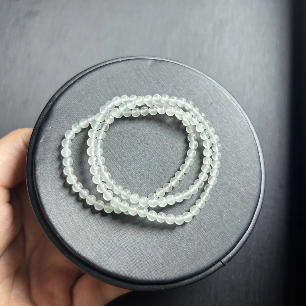 非洲翠小米珠卡3.8白冰手链项链两用款