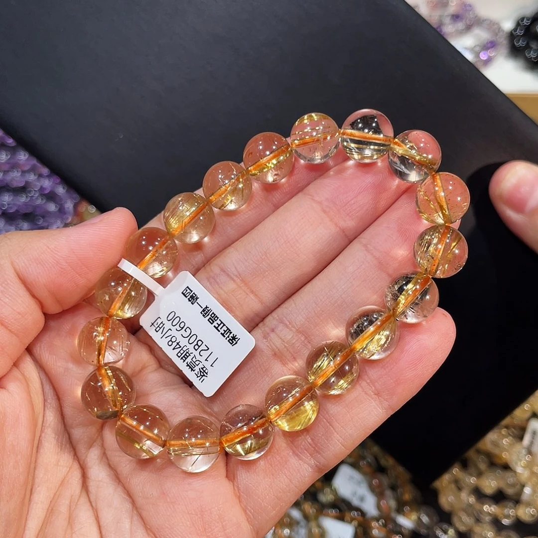 未镶嵌手链发晶钛晶10.9mm