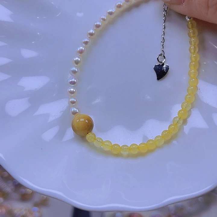 淡水珍珠手绳合金