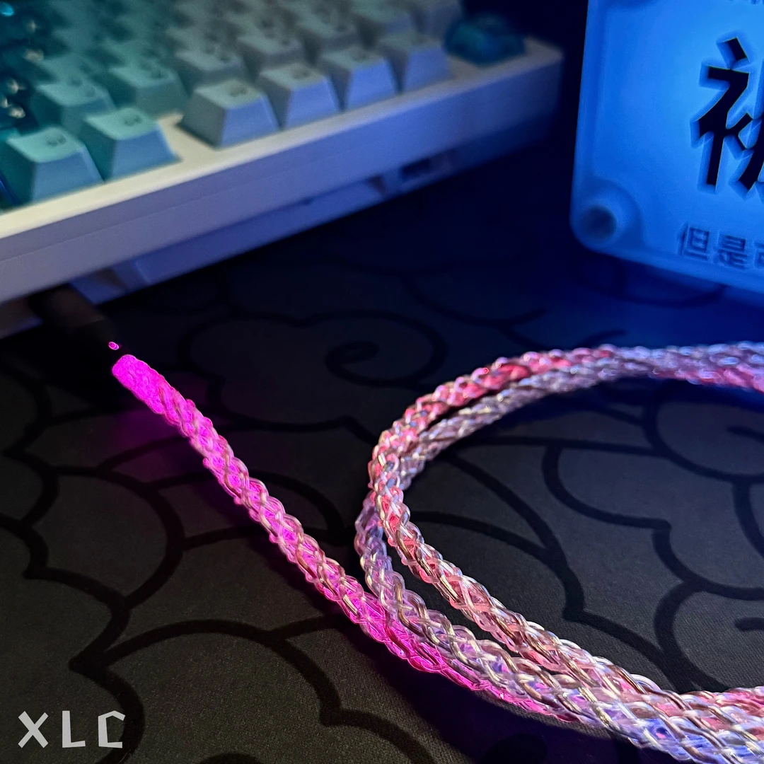 拉满8K回报率RGB炫彩发航插C口USB通用磁轴键盘机械航插线推荐