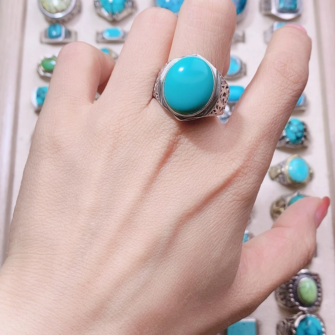 绿松石银S925镶嵌颈饰著**客