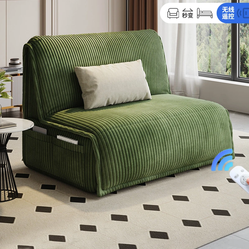 电动阳台布艺沙发床可伸缩两用现代简约小户型办公室书房家用沙发