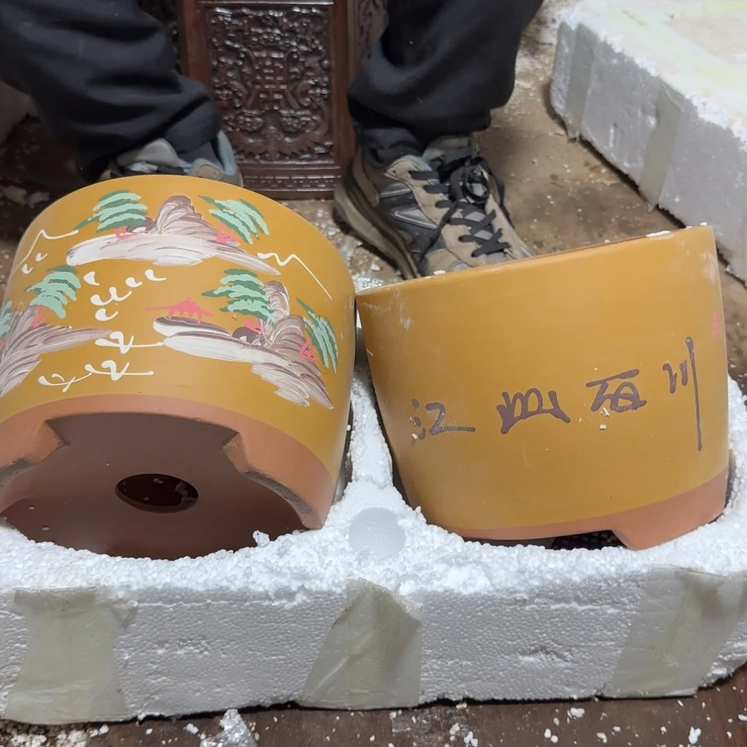紫砂花盆口径17高度13
