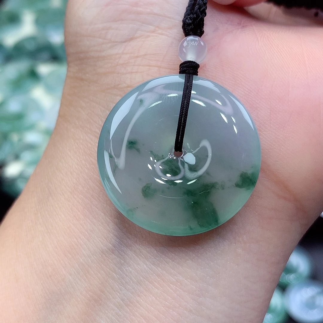 翡翠未镶嵌颈饰编号30尺寸27.7-5.8