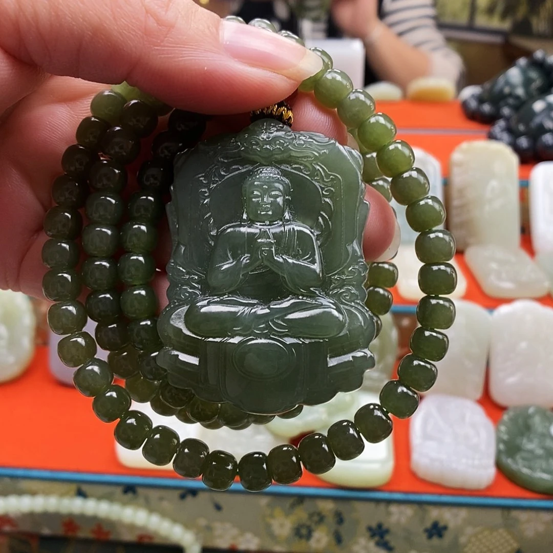 颈饰未镶嵌和田玉安****2