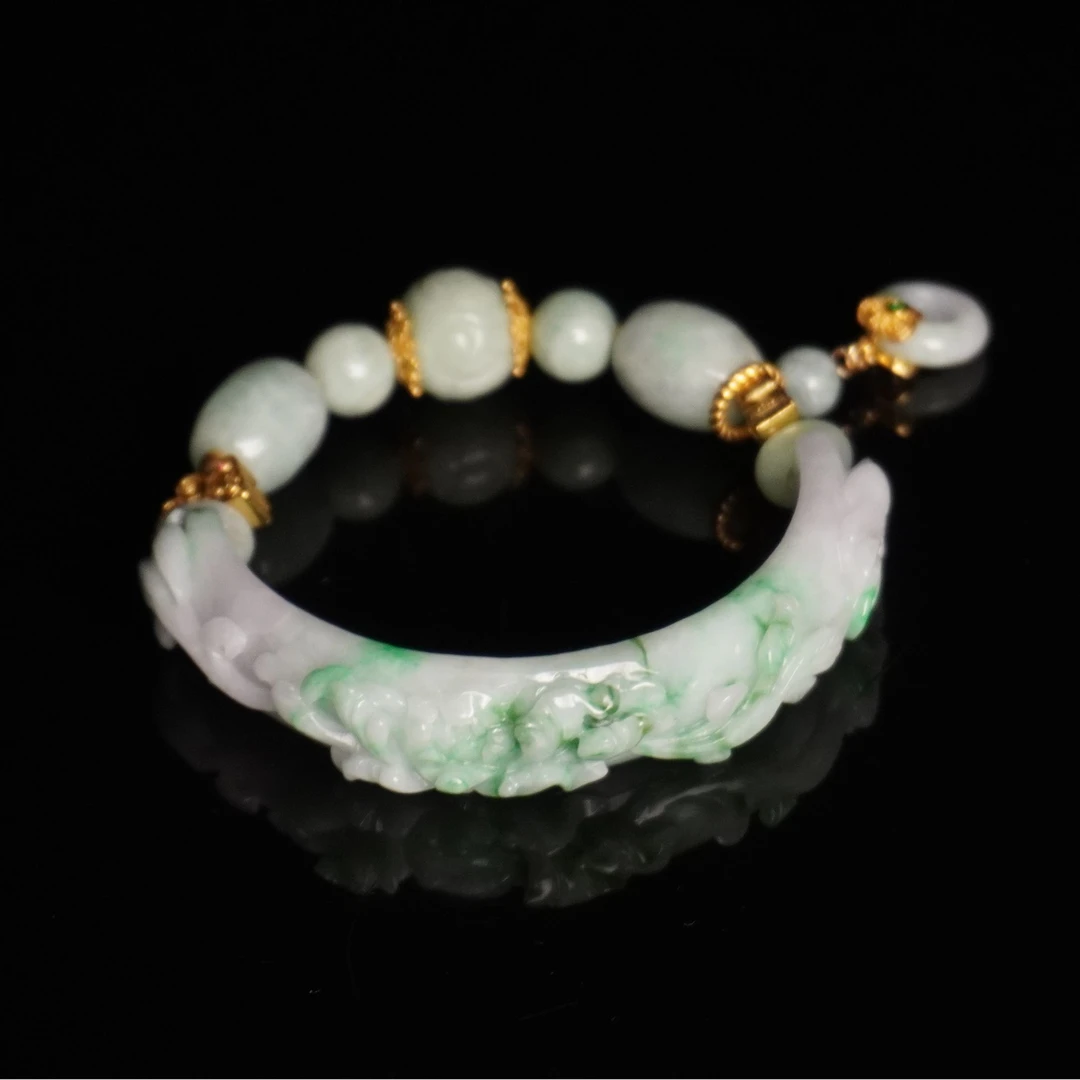 缅甸A货翡翠手链手牌手镯1