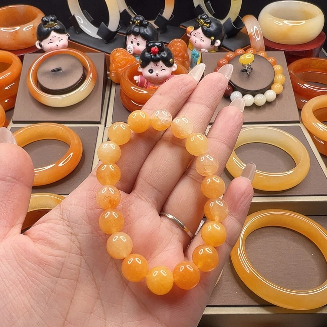 石英质玉（黄龙玉）未镶嵌手串