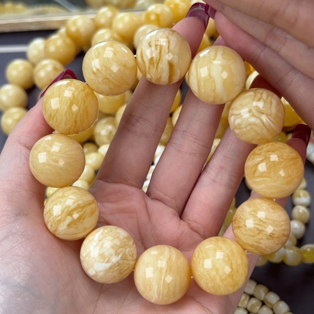 琥珀手链未镶嵌58.41虎皮