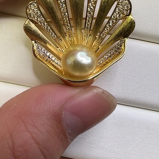 海水珍珠胸针未镶嵌