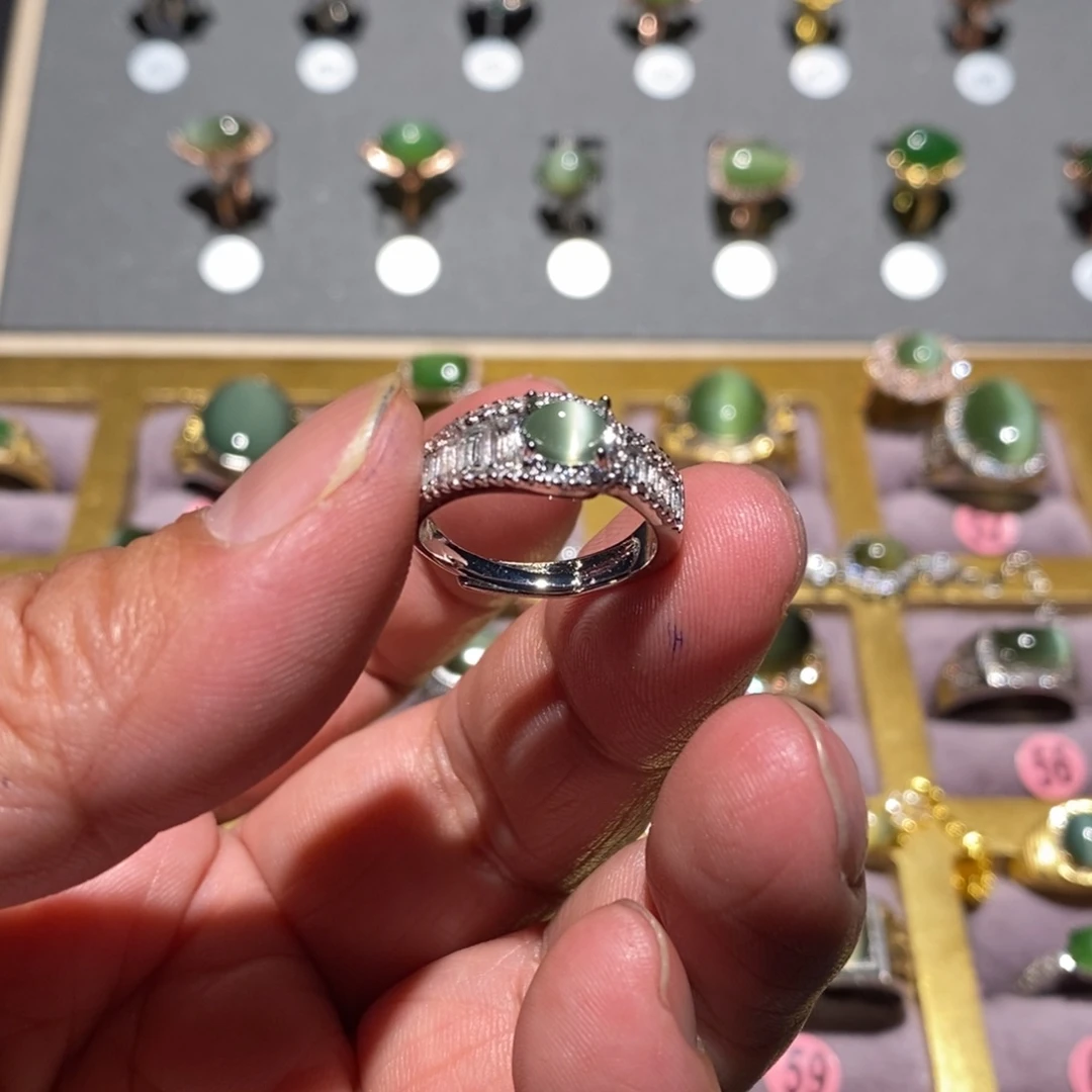 和田玉（碧玉）戒指未镶嵌