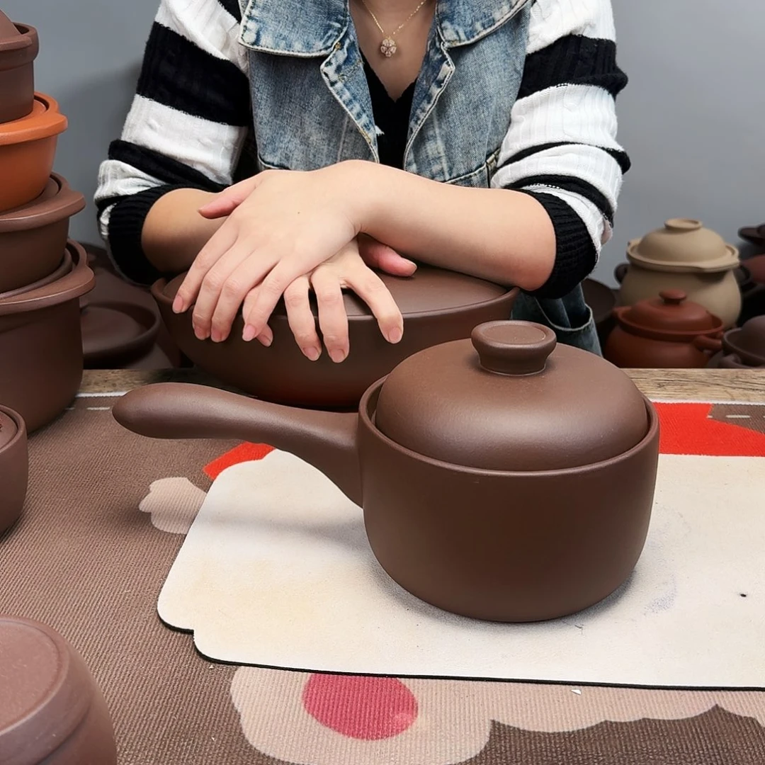 晖***福紫砂奶锅1.2微微微瑕