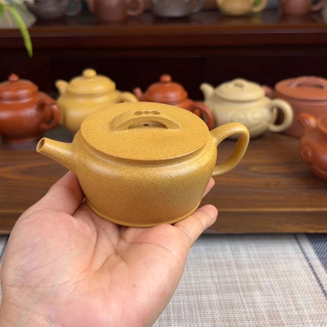 茶壶紫砂黄金段汉瓦全手微瑕150cc