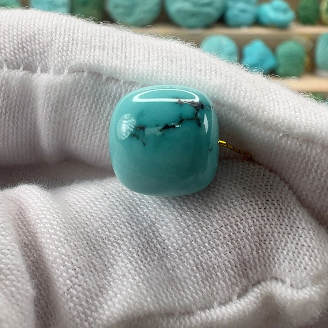 未镶嵌绿松石老型珠10.7x10.2mm