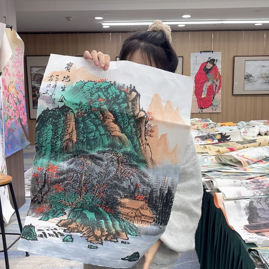 国画穿越到现代世界中