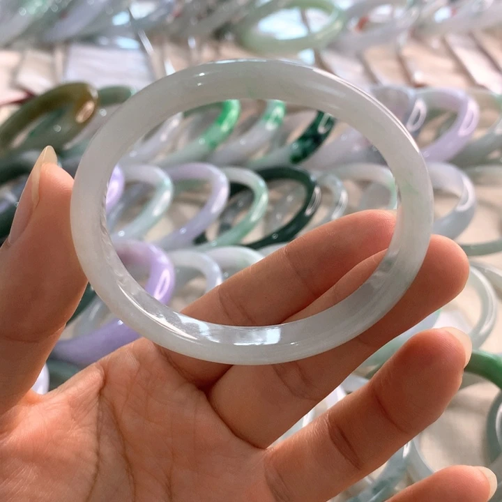 翡翠未镶嵌手镯冰贵妃54.5