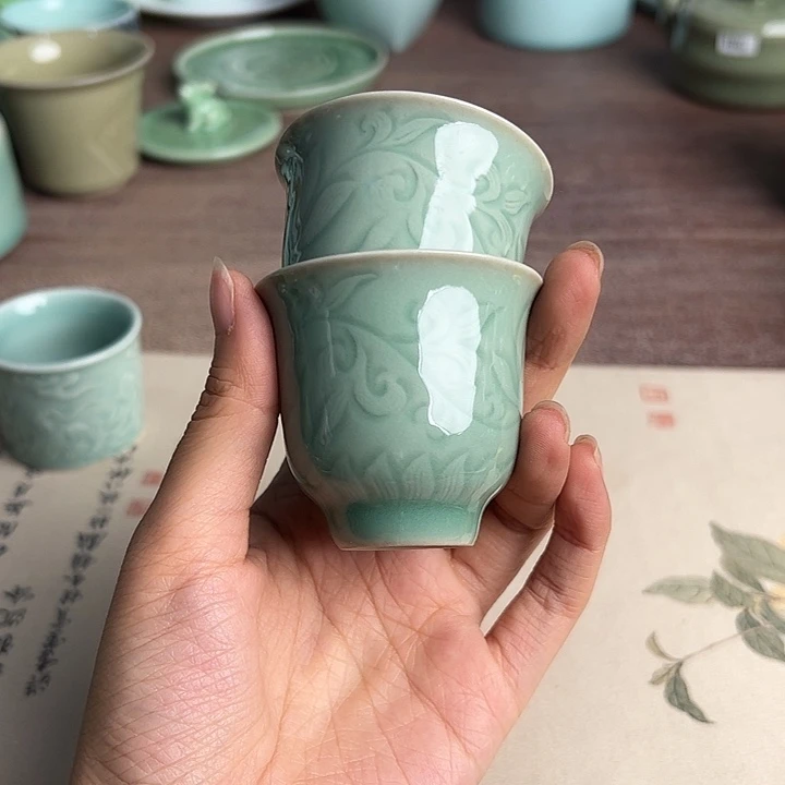 龙泉云间青瓷小米茶器