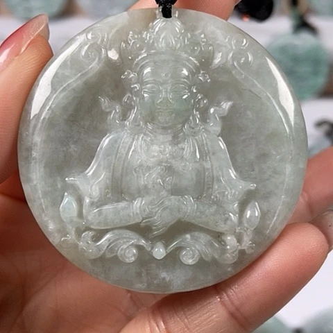 翡翠颈饰未镶嵌观音福利