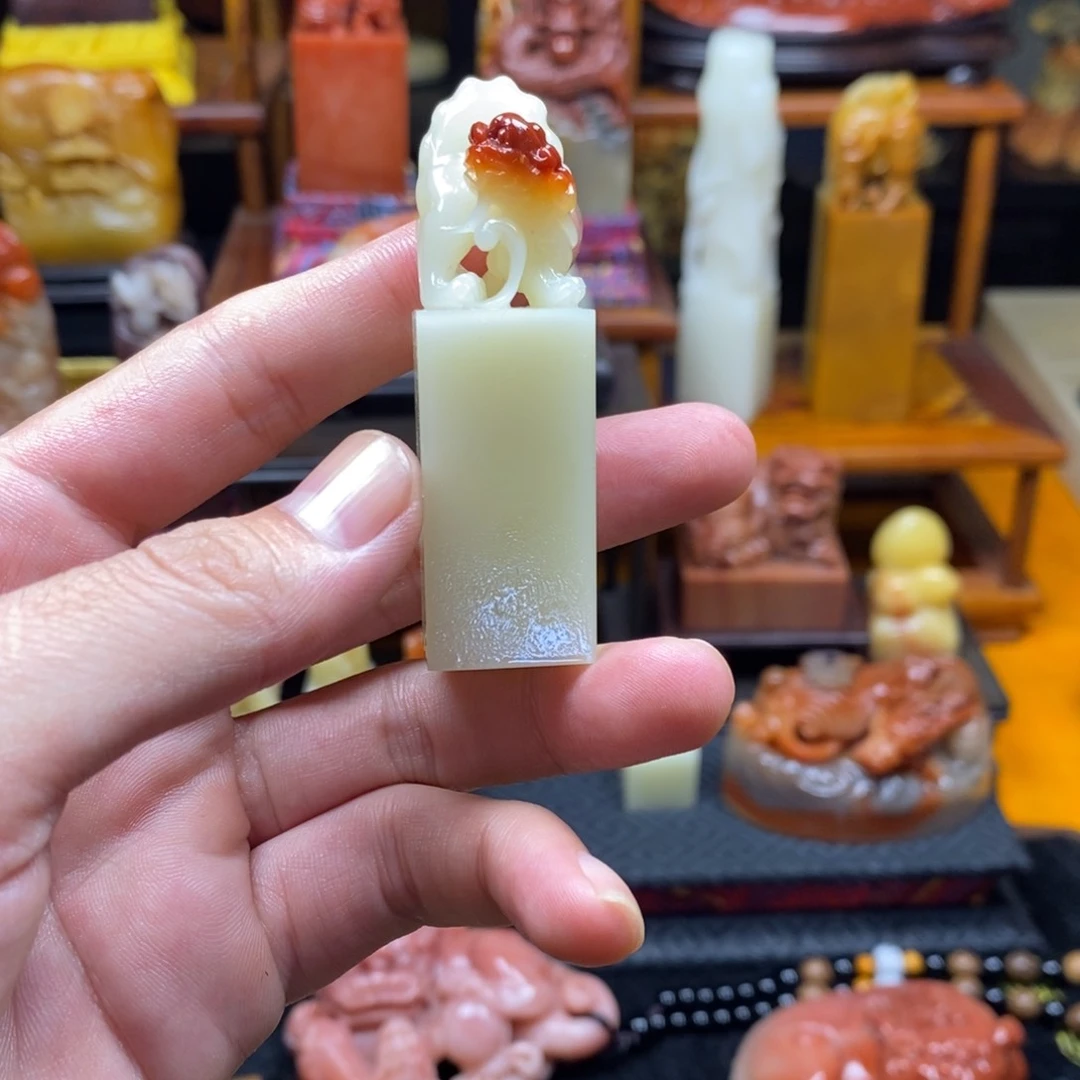 寿山石其他闲**舒红红火火好好好