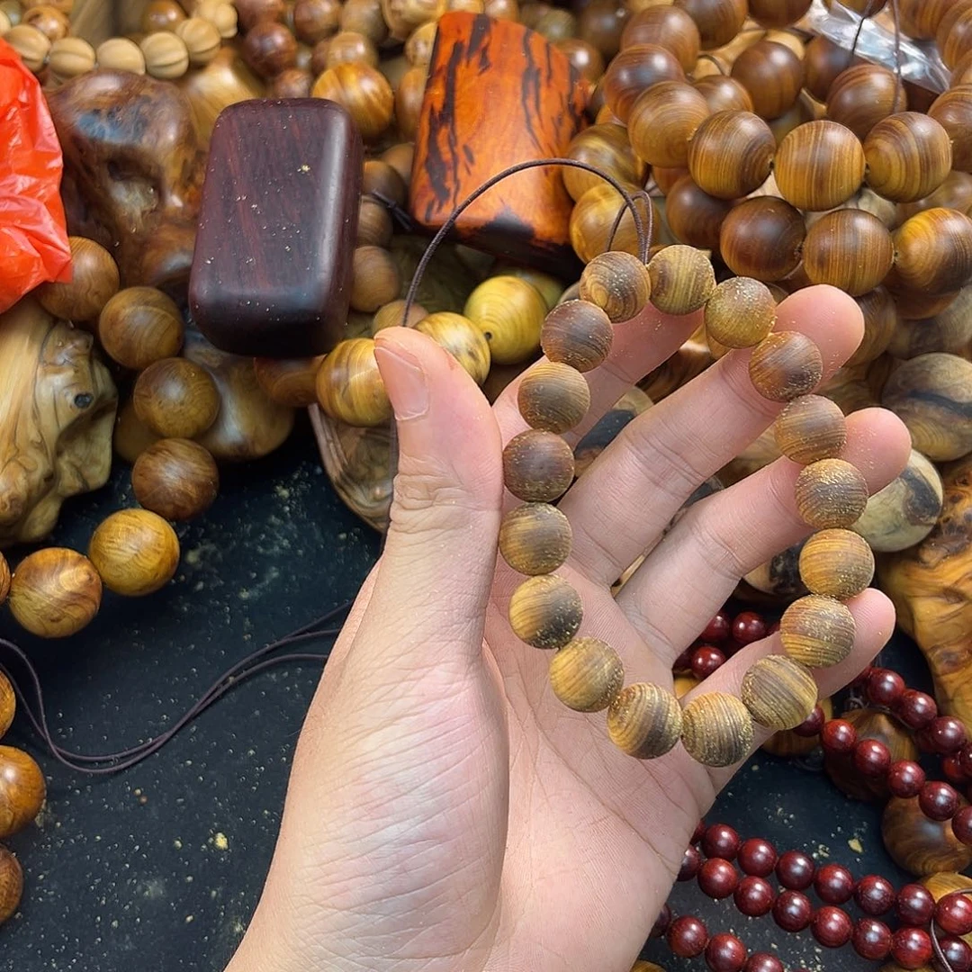 奔***豆柏木（崖柏）手串/手链12雷击